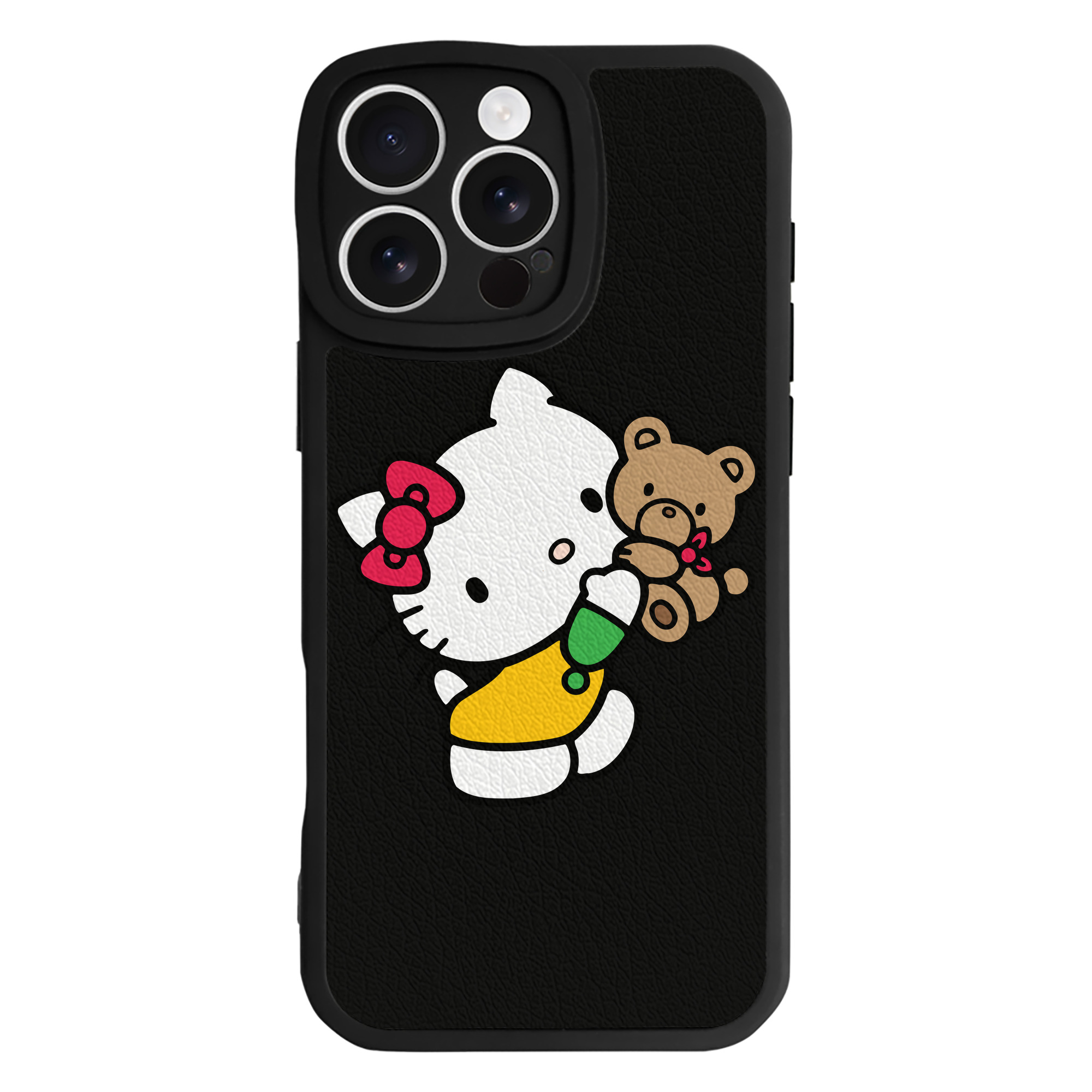 （画像用） Hello Kitty ハローキティ 【iPhone 16シリーズ対応】シリコンスマホケース（レザー調） 材質：シリコン